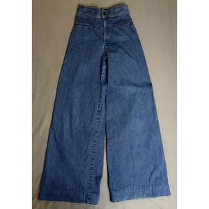VTG 70s Levi's Flared Jeans Womens 24 Back Buckle Talon Bell Bottom High Rise